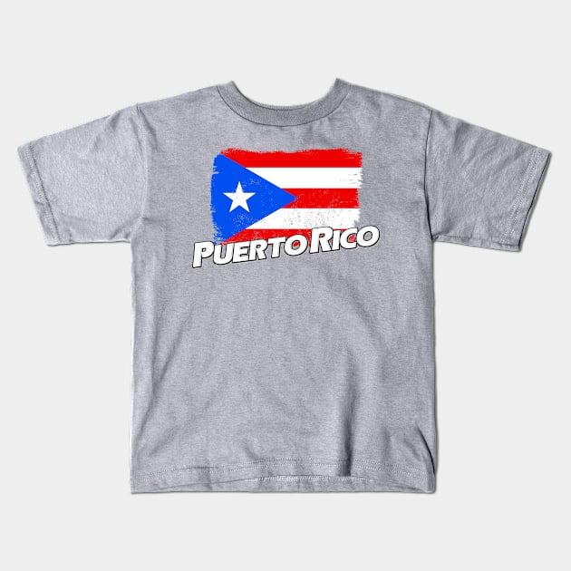 Puerto Rico flag Kids T-Shirt by PVVD